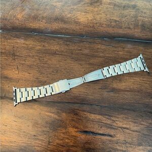 Silver Stainless Steel Apple Watch Band-Size 44